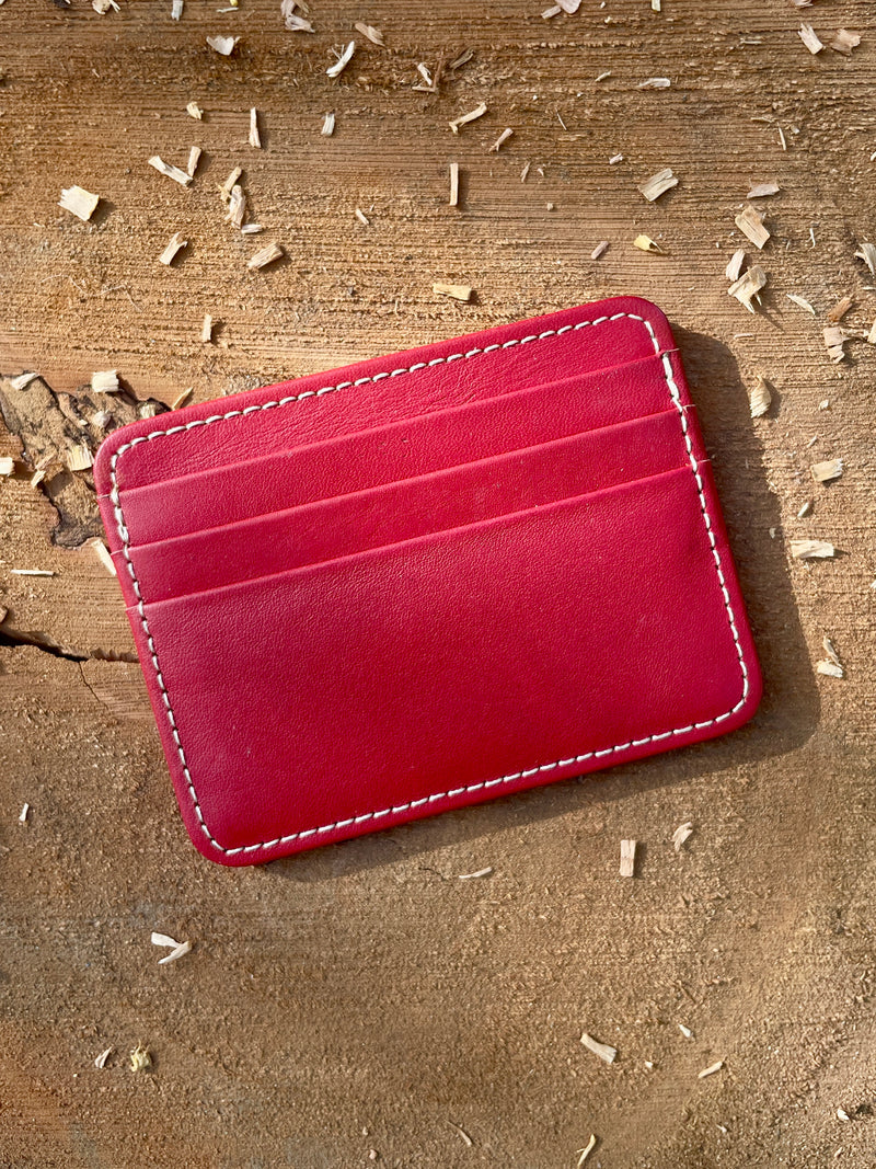 Slim Leather Card Holder | Genuine Cowhide Leather | Everyday Minimalist Wallet