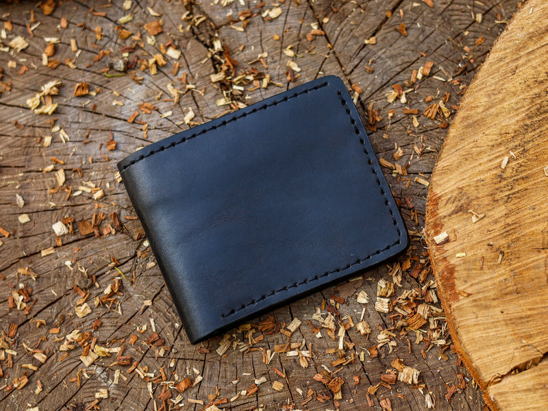 Two-Tone Leather Bifold Wallet – Made to Order Minimalist Wallet for Men