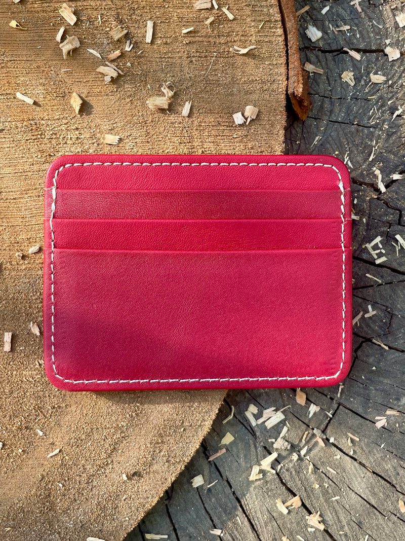 Slim Leather Card Holder | Genuine Cowhide Leather | Everyday Minimalist Wallet