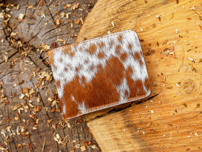 Cowhide Hair-On Leather Wallet – Made to Order Bifold Wallet with Natural Pattern