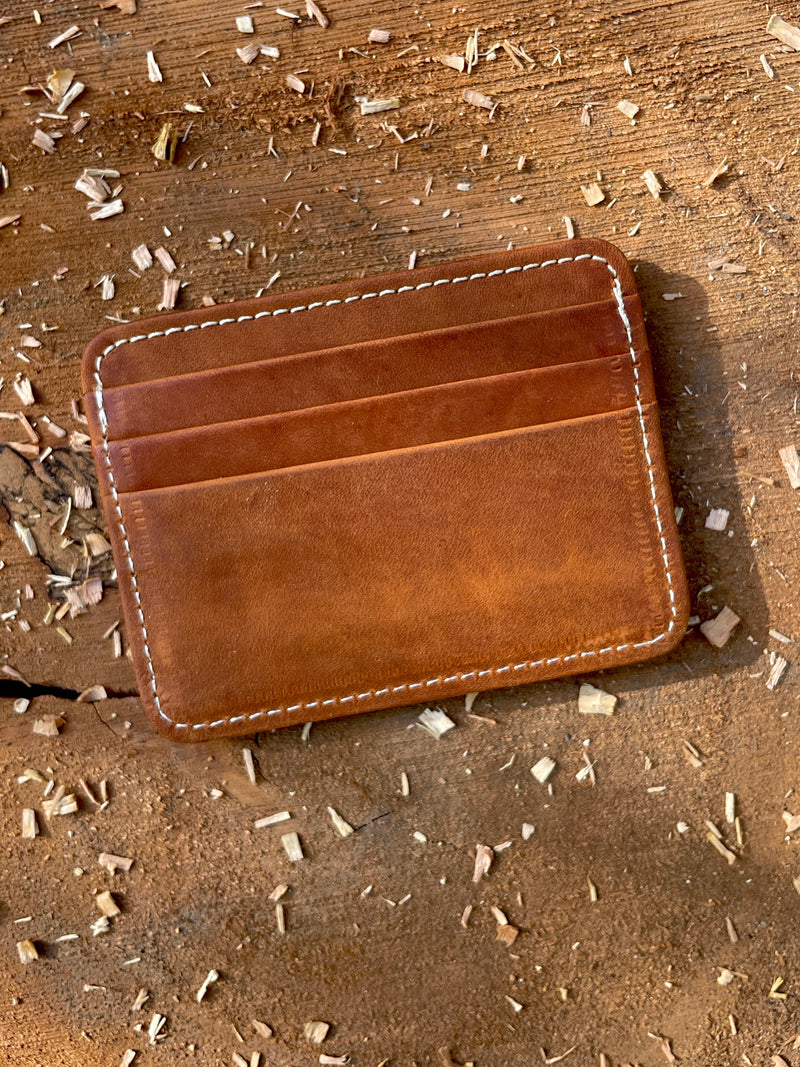 Slim Leather Card Holder | Genuine Cowhide Leather | Everyday Minimalist Wallet