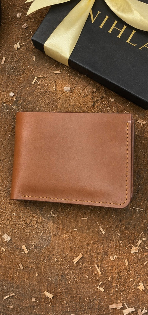 Genuine Cowhide Leather Bifold Wallet | Classic Men’s Wallet | Everyday Leather Wallet