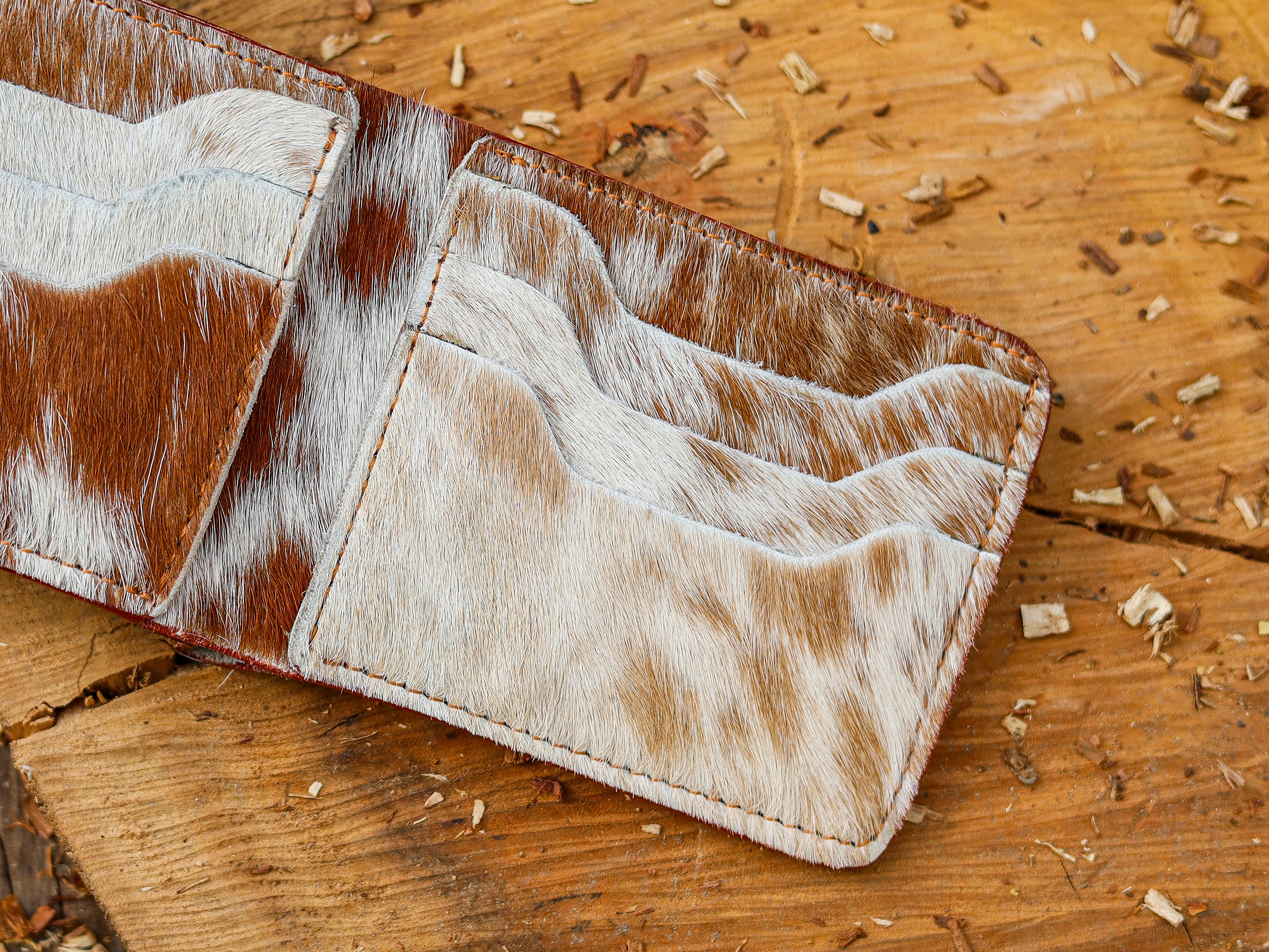 Cowhide Hair-On Leather Wallet – Made to Order Bifold Wallet with Natural Pattern