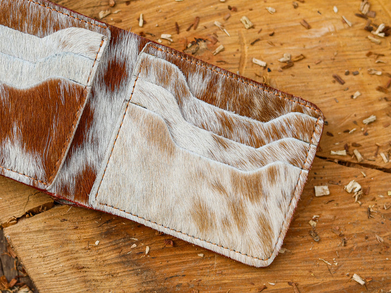 Cowhide Hair-On Leather Wallet – Made to Order Bifold Wallet with Natural Pattern